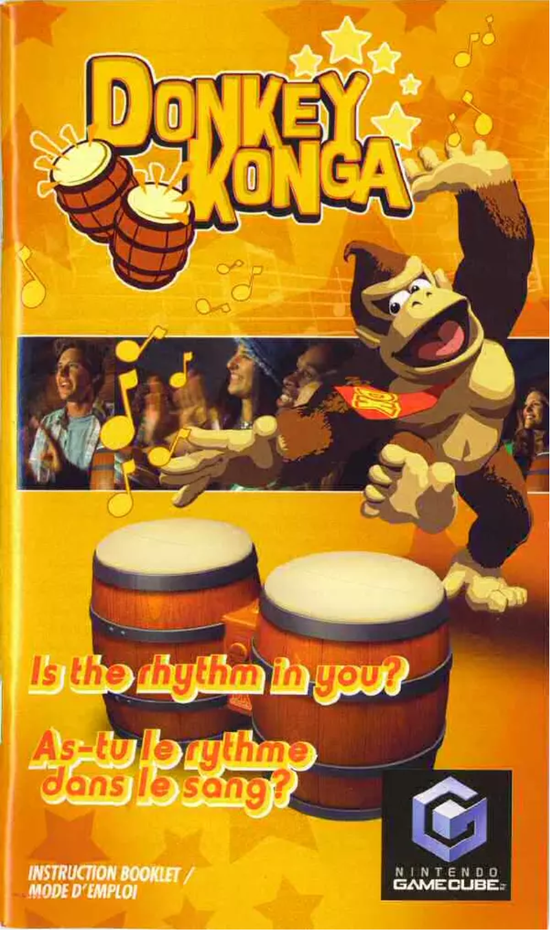First page image of the manual for Donkey Konga (GameCube)