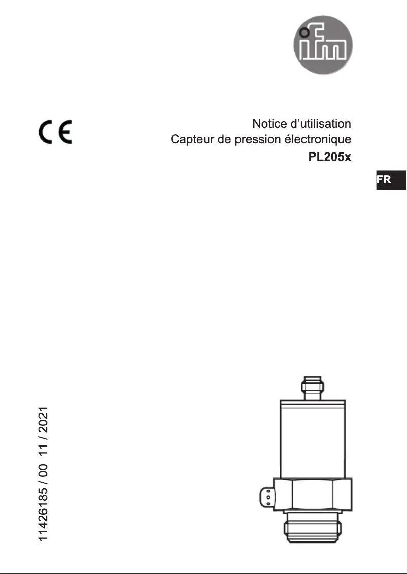 Page n°1 - Manuel utilisateur IFM PL2057