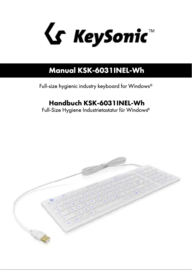 Page n°1 - Manuel utilisateur KeySonic KSK-6031INEL