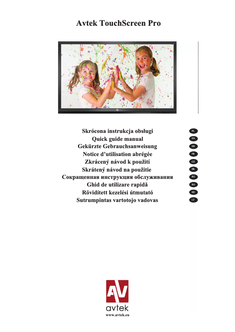 Image de la première page du manuel de l'appareil TouchScreen 55 PRO