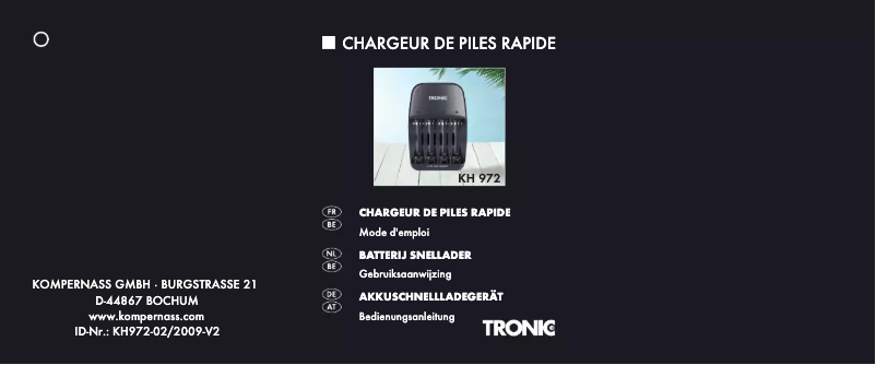 Image de la première page du manuel de l'appareil KH 972