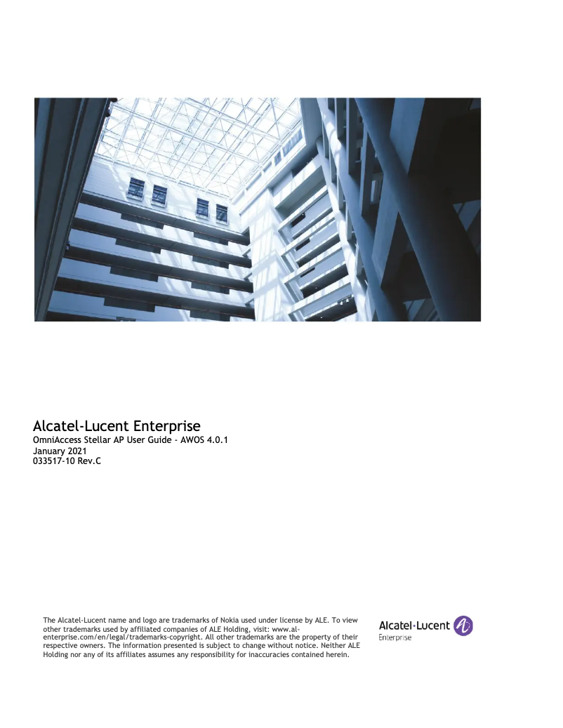 Page 1 de la notice Manuel utilisateur Alcatel-Lucent AP1232