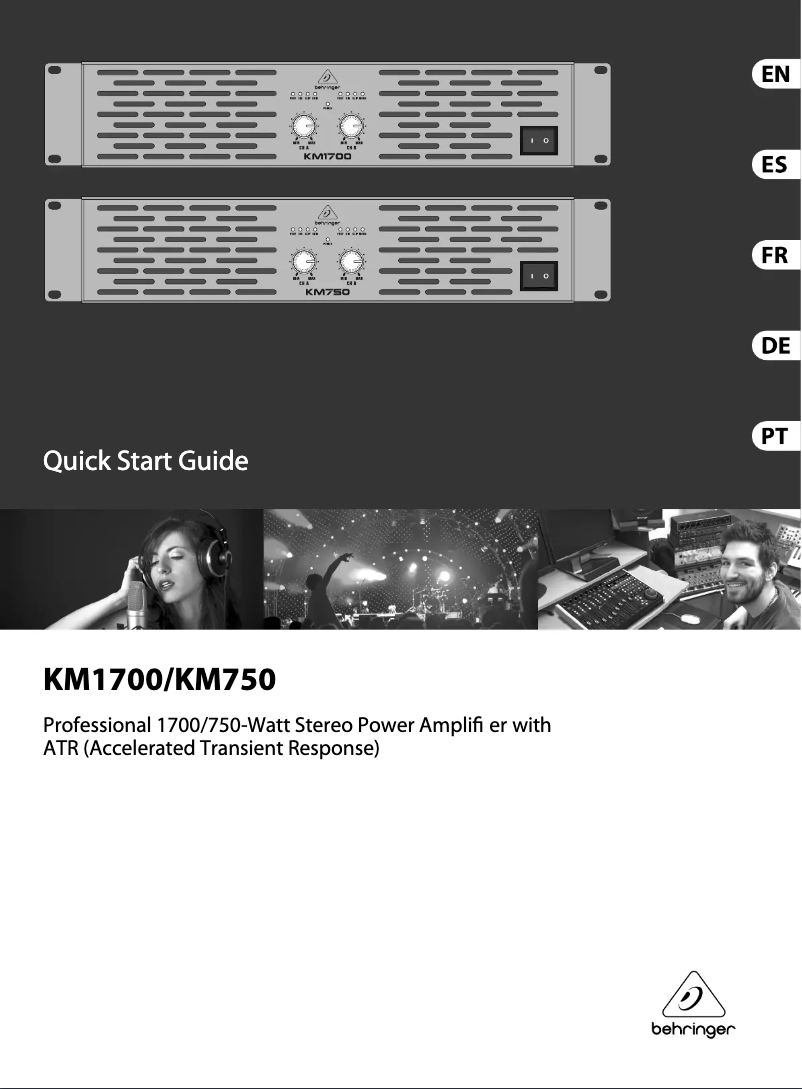Page 1 de la notice Manuel utilisateur Behringer KM750