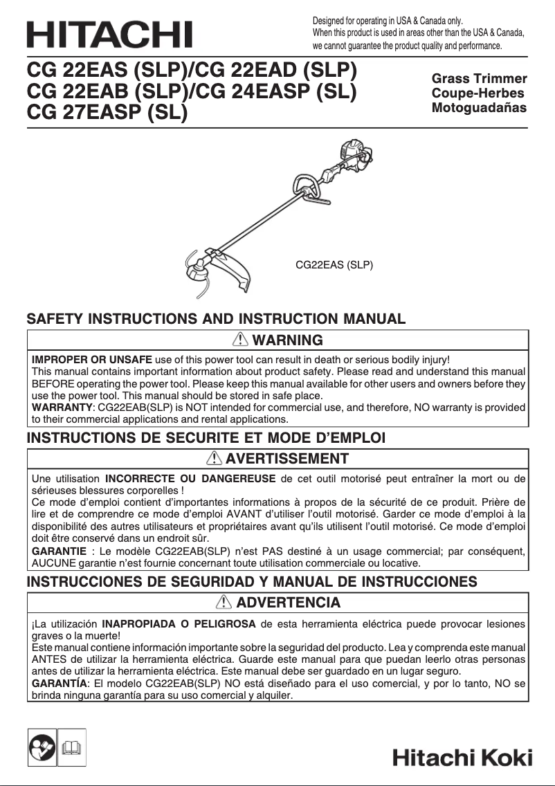 Image de la première page du manuel de l'appareil CG 22EAS(SLP)