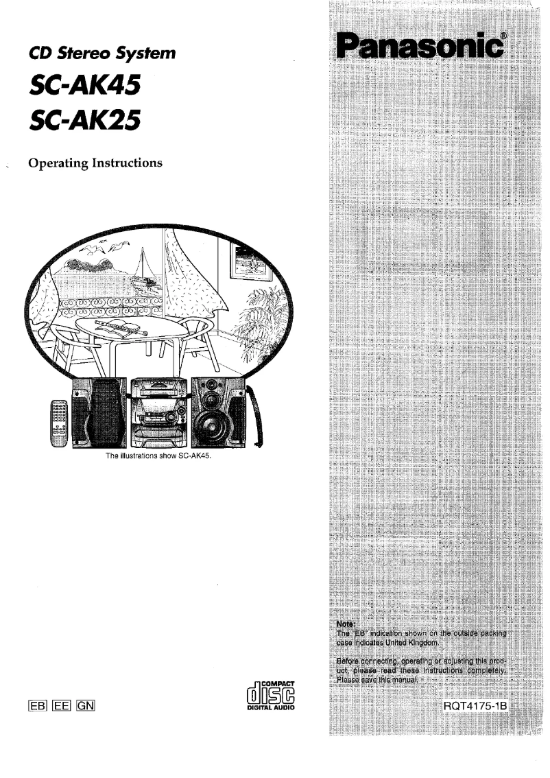 Page n°1 - Manuel utilisateur Panasonic SC-AK25