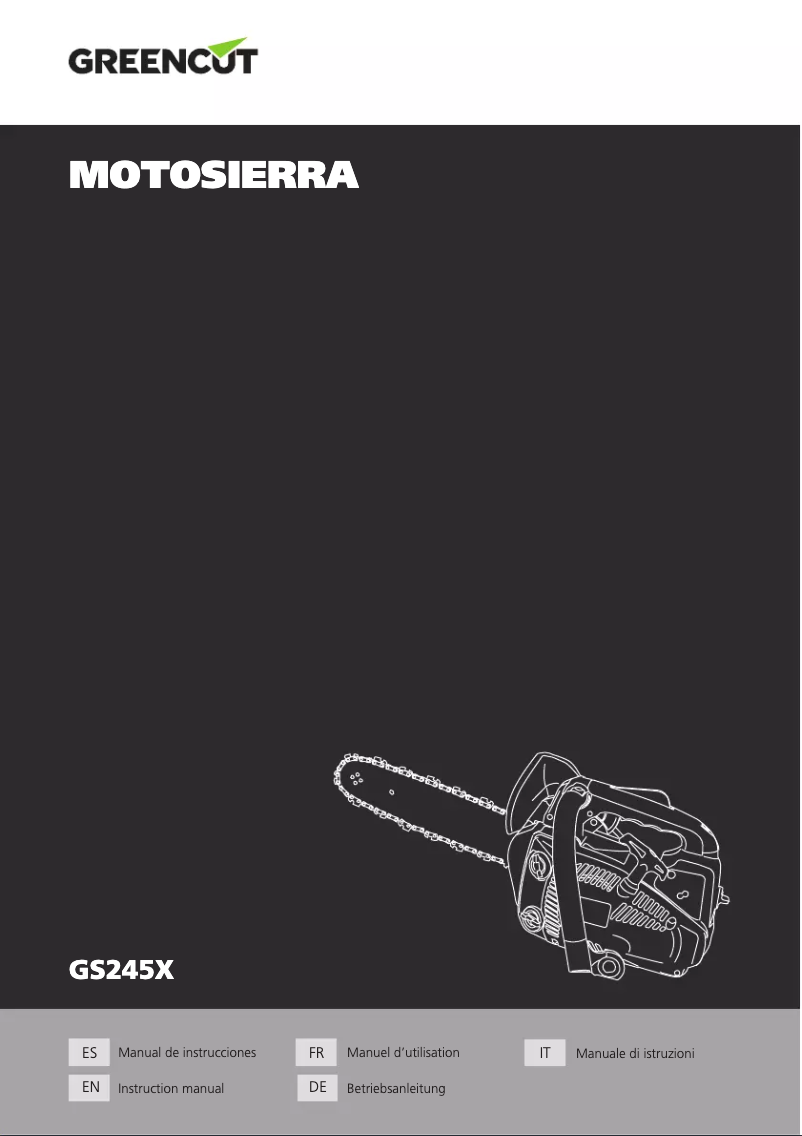 Page 1 de la notice Manuel utilisateur Greencut GS245X-10