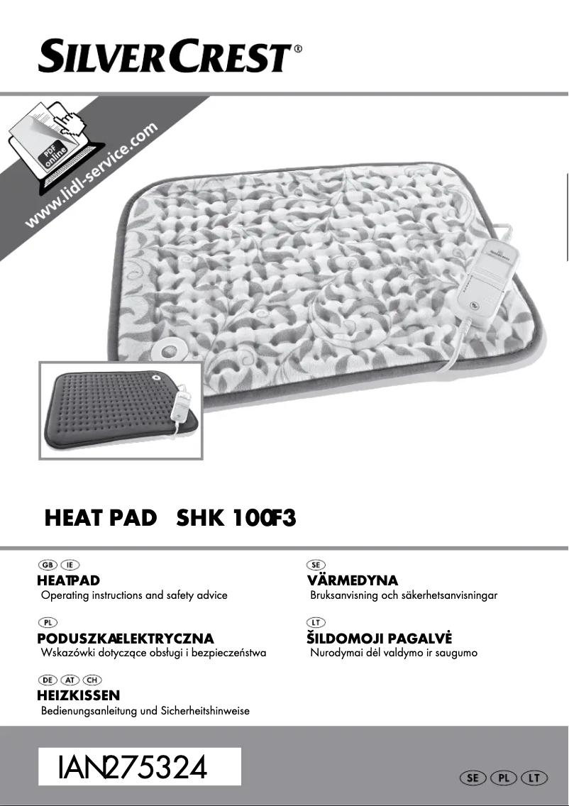 Page n°1 - Manuel utilisateur SilverCrest SHK 100 F3