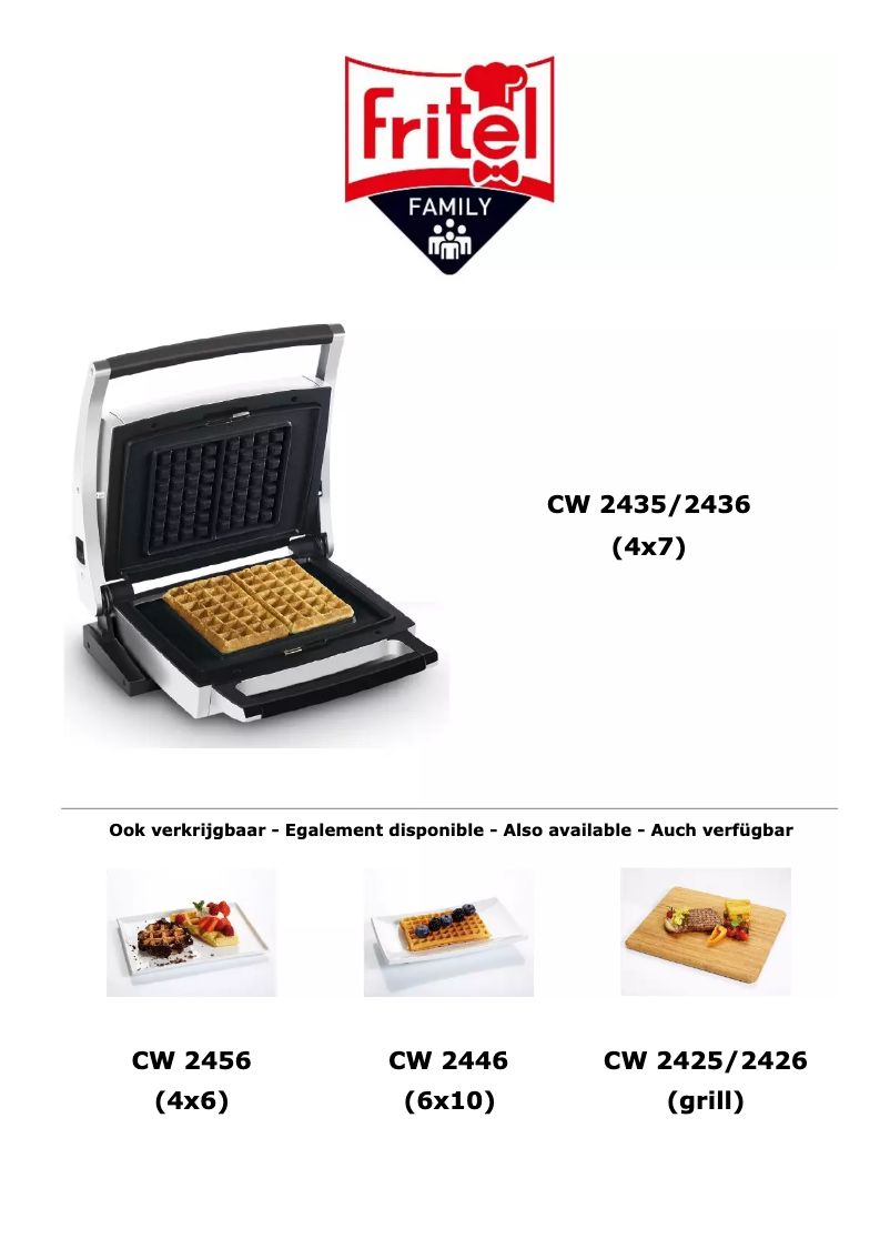 Page 1 of the manual User Manual Fritel CW 2455