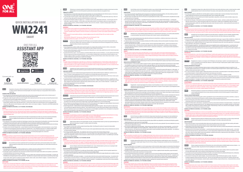 Page 1 de la notice Manuel utilisateur One for all WM 2241