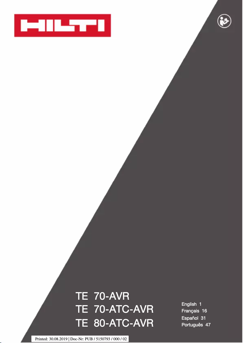 Image de la première page du manuel de l'appareil TE 70-AVR