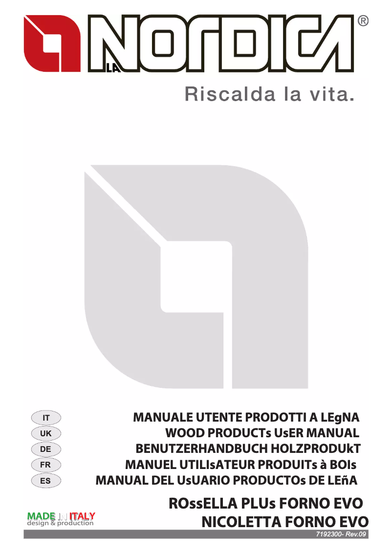 Página 1 del manual Manual de usuario La Nordica Nicoletta Forno Evo