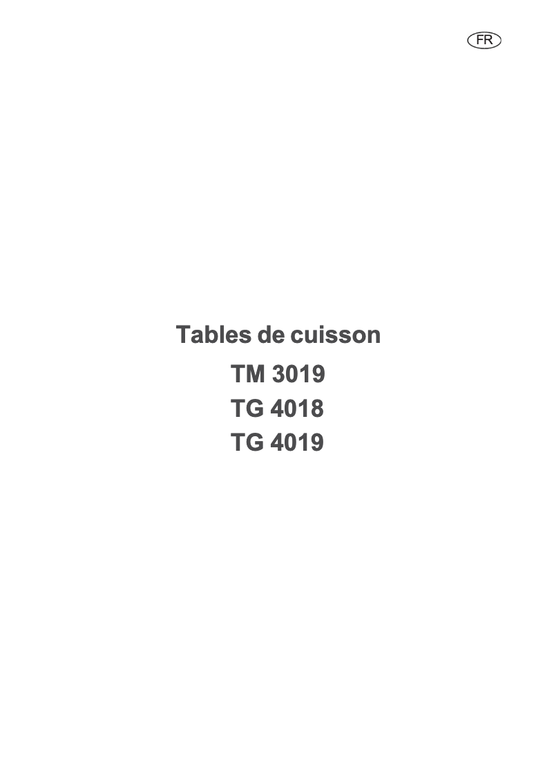 Page n°1 - Manuel utilisateur Arthur Martin-Electrolux TG4019X