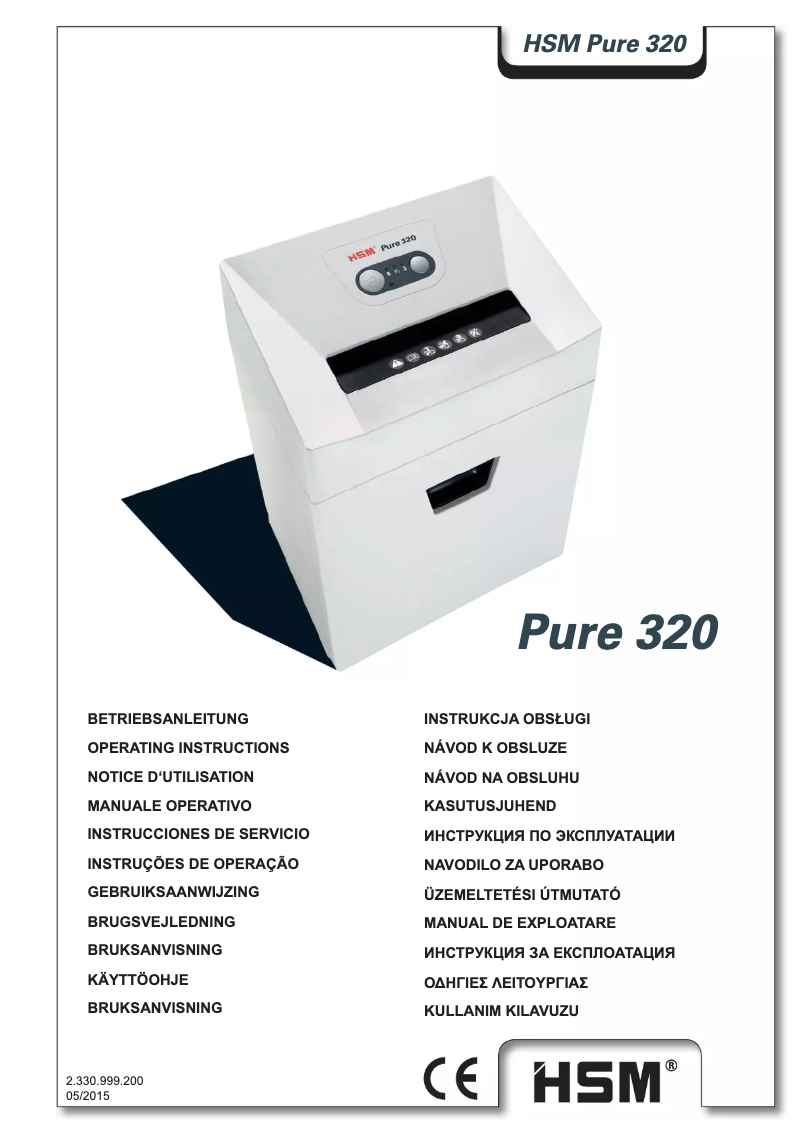 Page n°1 - Manuel utilisateur HSM Pure 320c