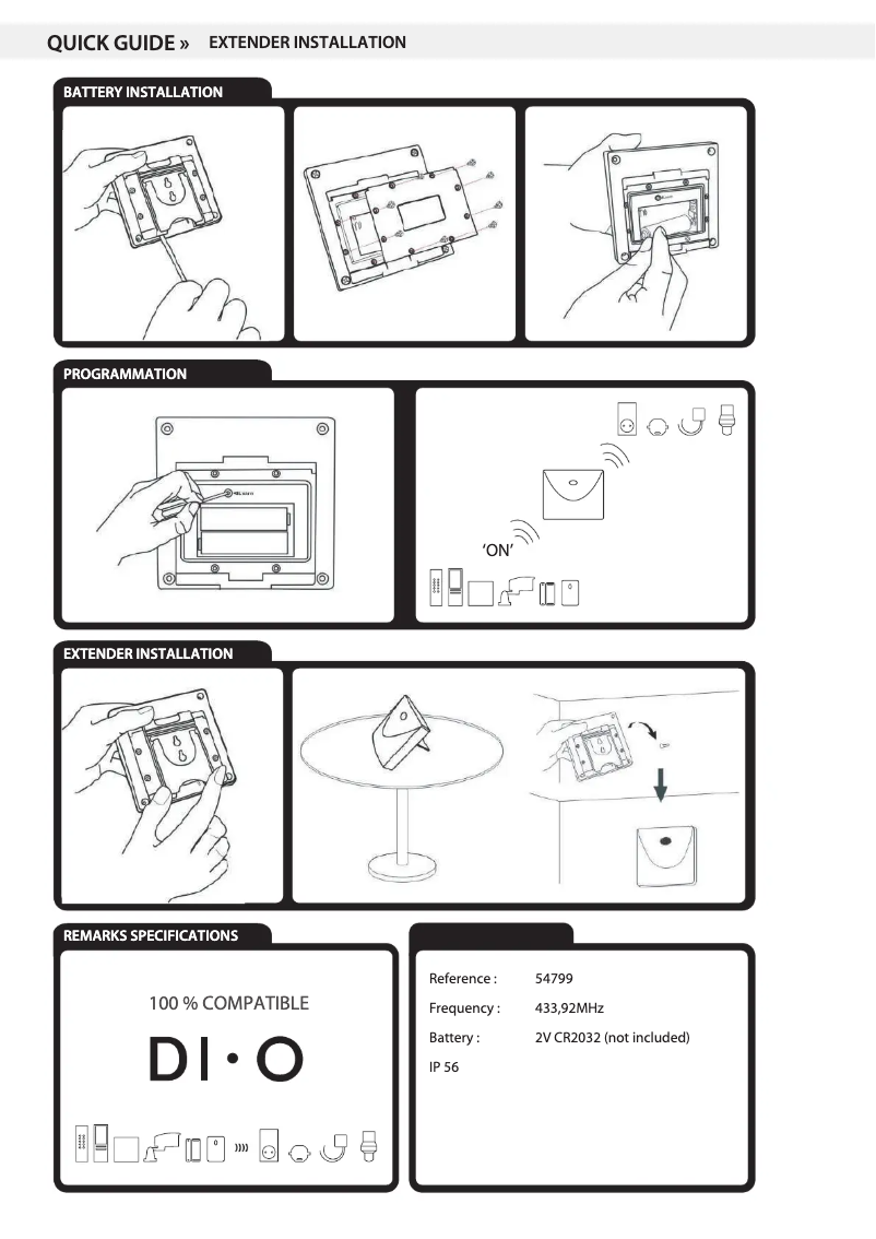 Page 1 de la notice Manuel utilisateur DiO 54799