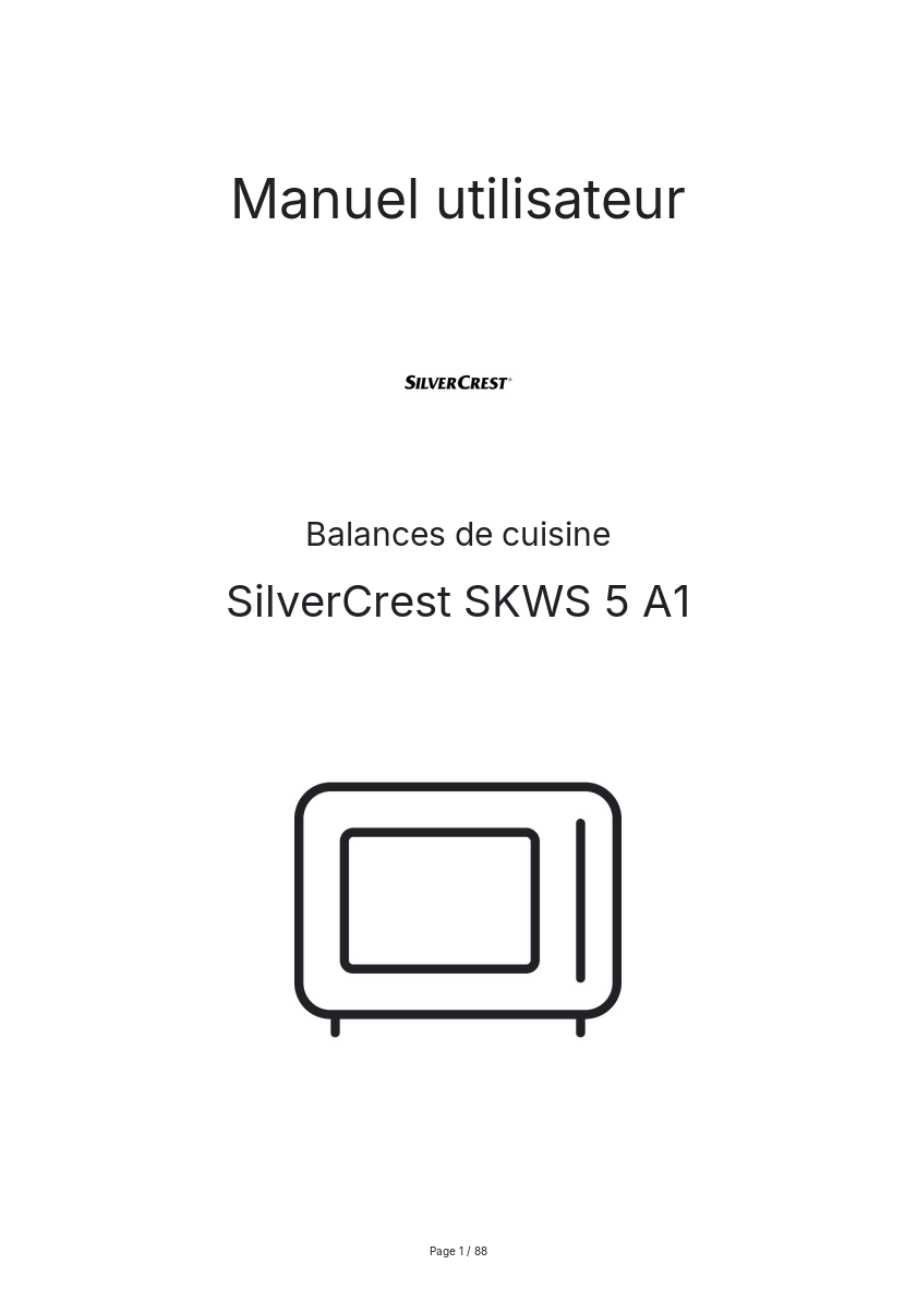 Image de la première page du manuel de l'appareil SKWS 5 A1