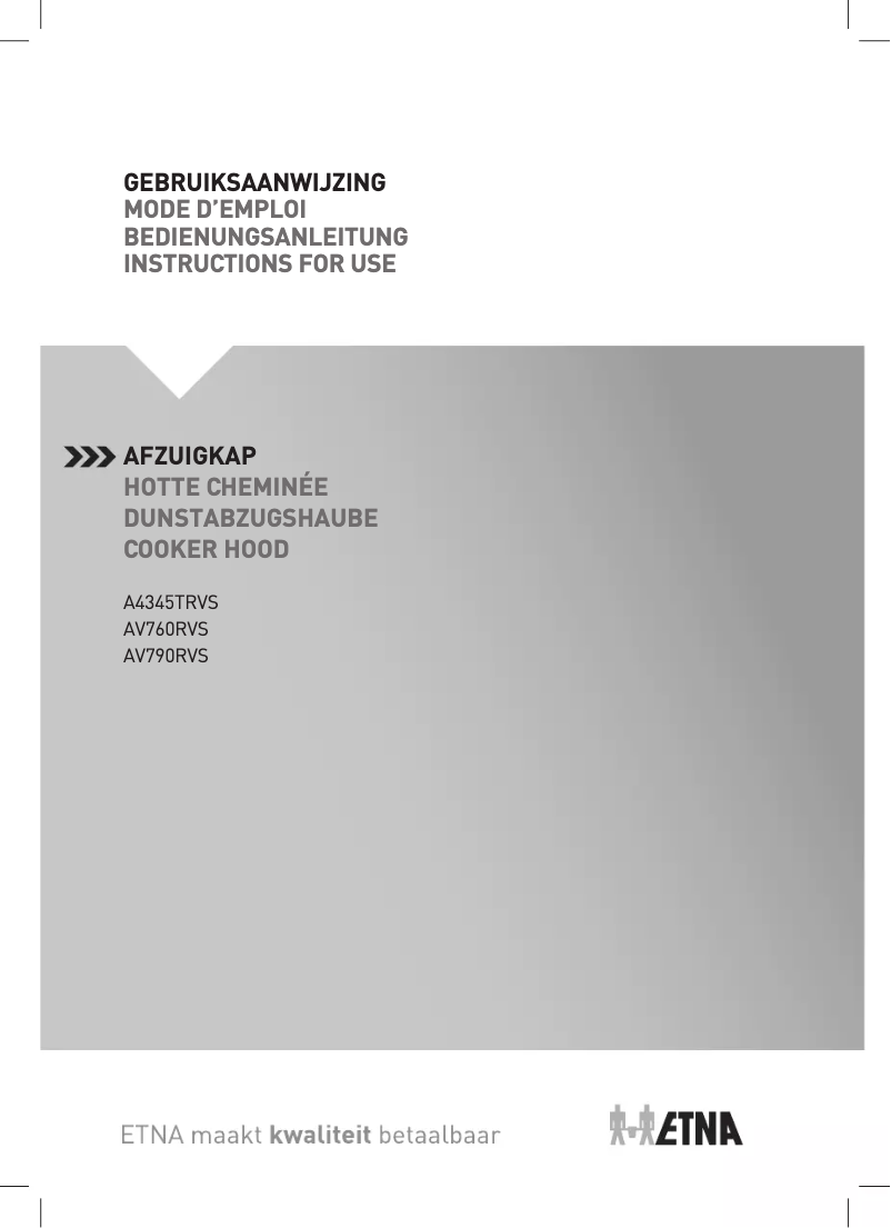 Image de la première page du manuel de l'appareil A4345TRVS