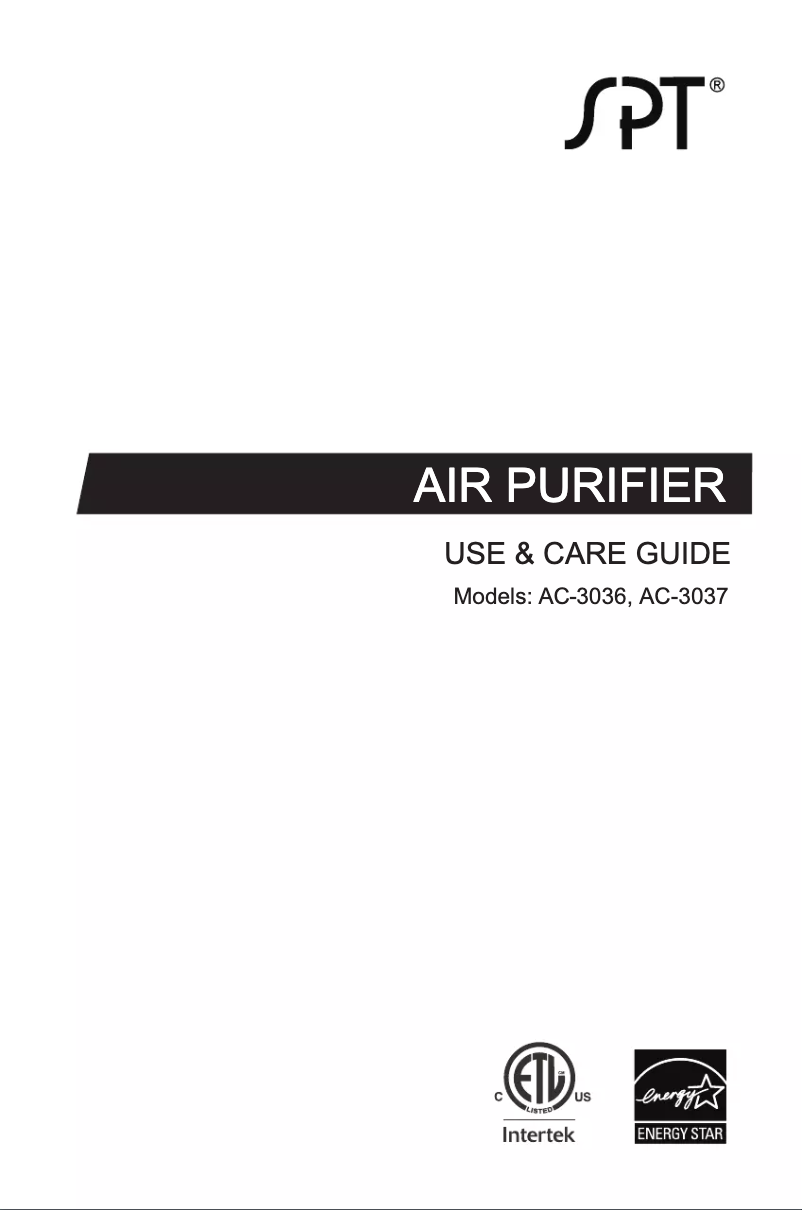 Page n°1 - Manuel utilisateur SPT AC-3036