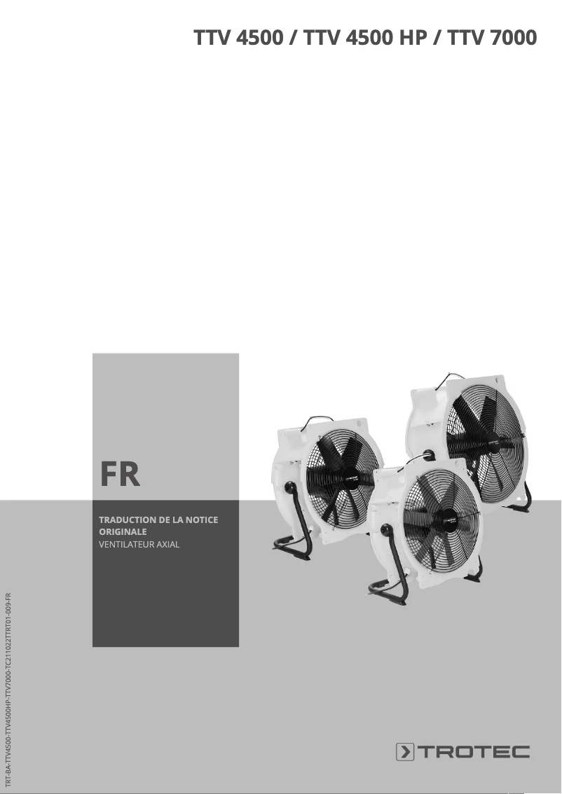 Página 1 del manual Manual de usuario Trotec TTV 7000