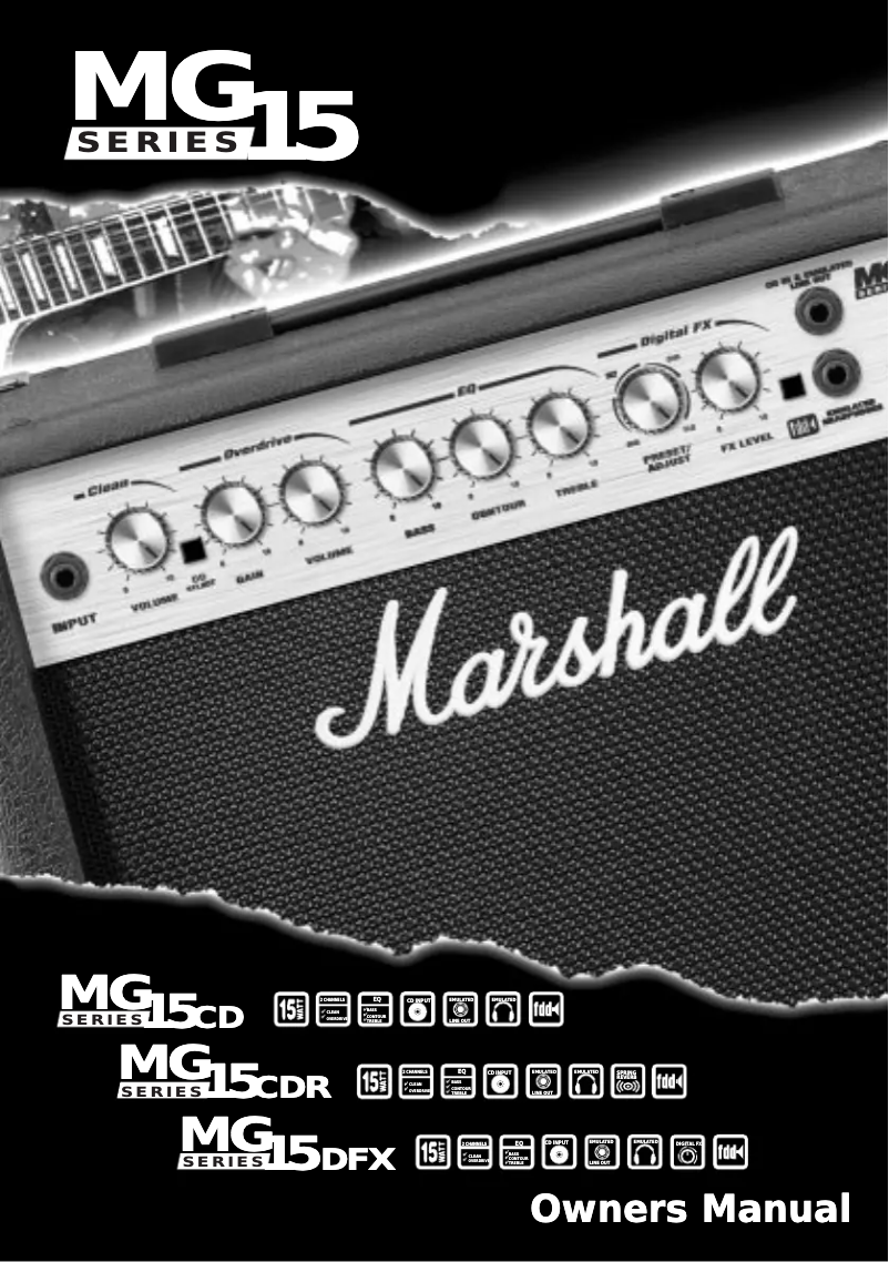 Page 1 de la notice Manuel utilisateur Marshall MG15 Series