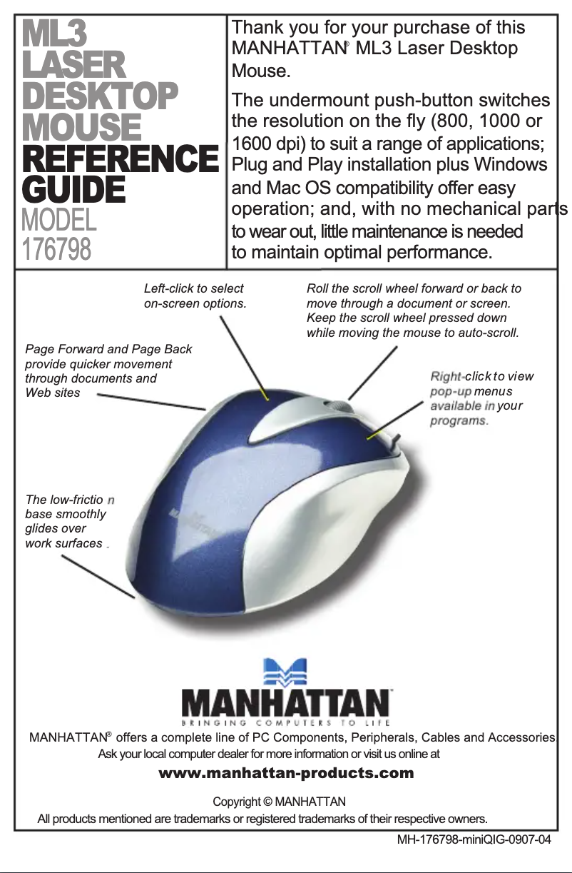 Página 1 del manual Manual de usuario Manhattan 176798