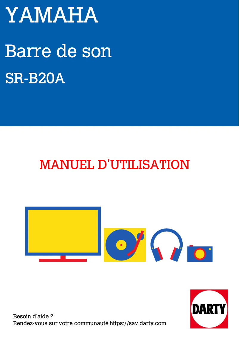 Image de la première page du manuel de l'appareil SR-B20A