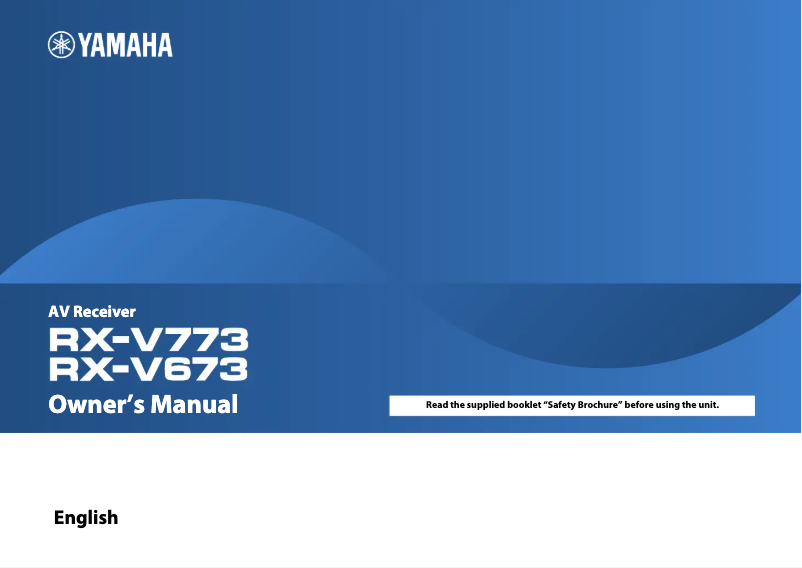 Image de la première page du manuel de l'appareil RX-V673