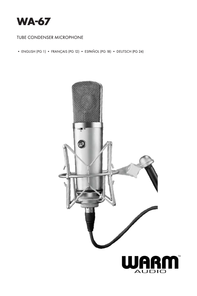 Page 1 de la notice Manuel utilisateur Warm Audio WA-67
