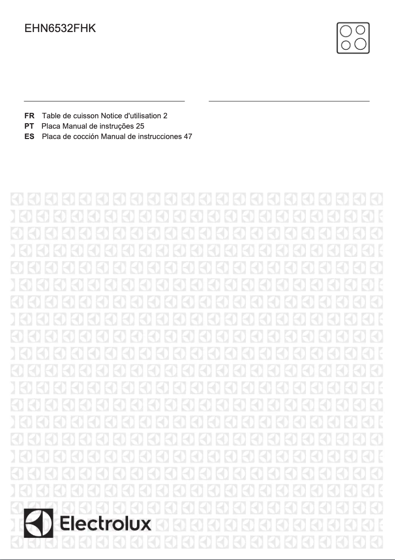 Page 1 de la notice Manuel utilisateur Electrolux EHN6532FHK