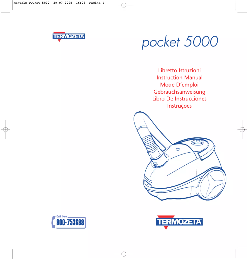 Image de la première page du manuel de l'appareil Pocket 5000