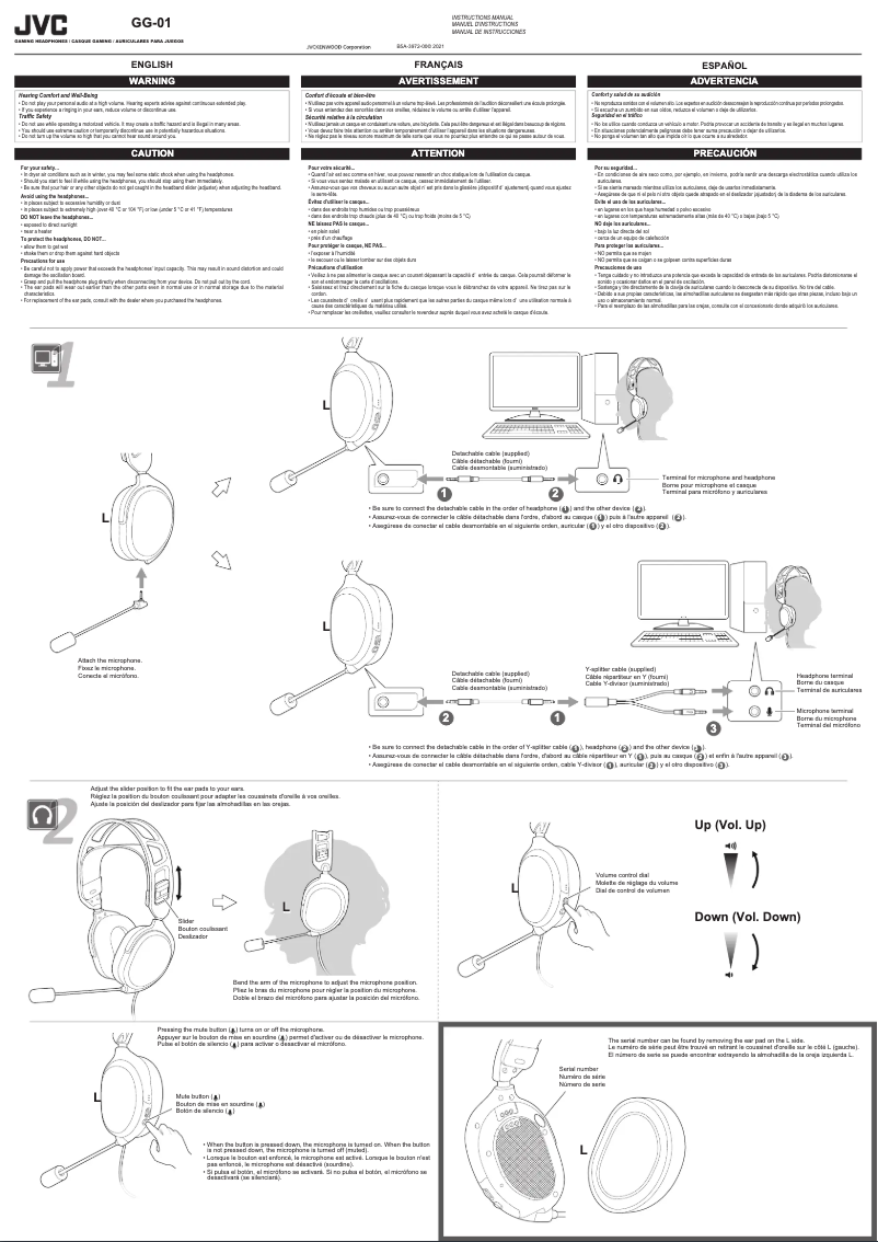 Página 1 del manual Manual de usuario JVC GG-01