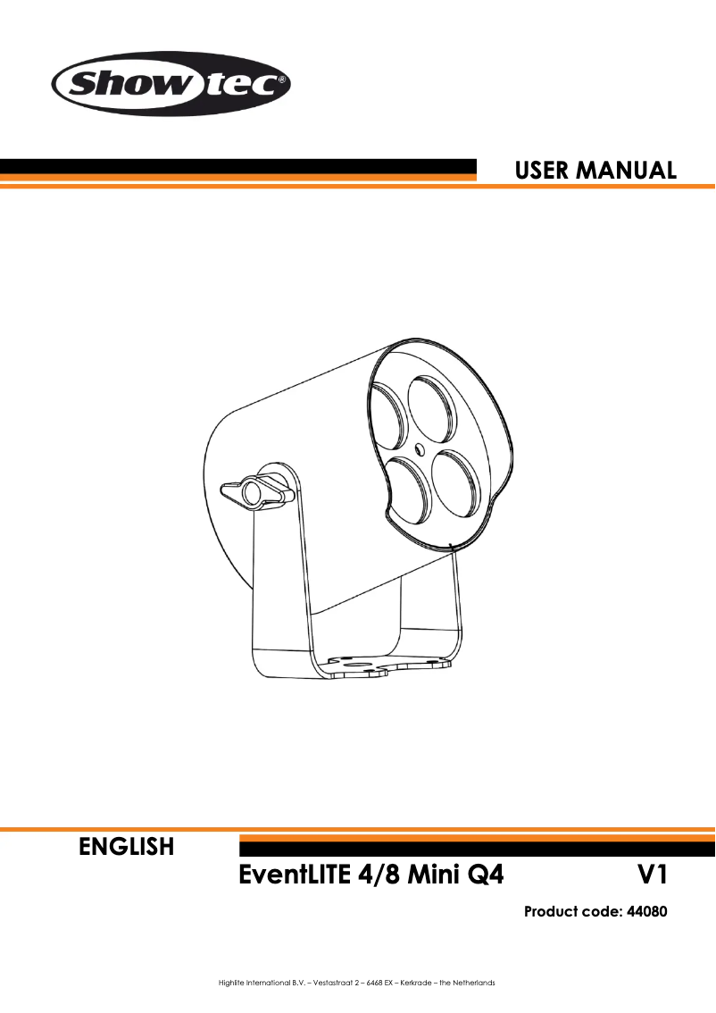 Page 1 de la notice Manuel utilisateur Showtec EventLITE 4/8 Mini