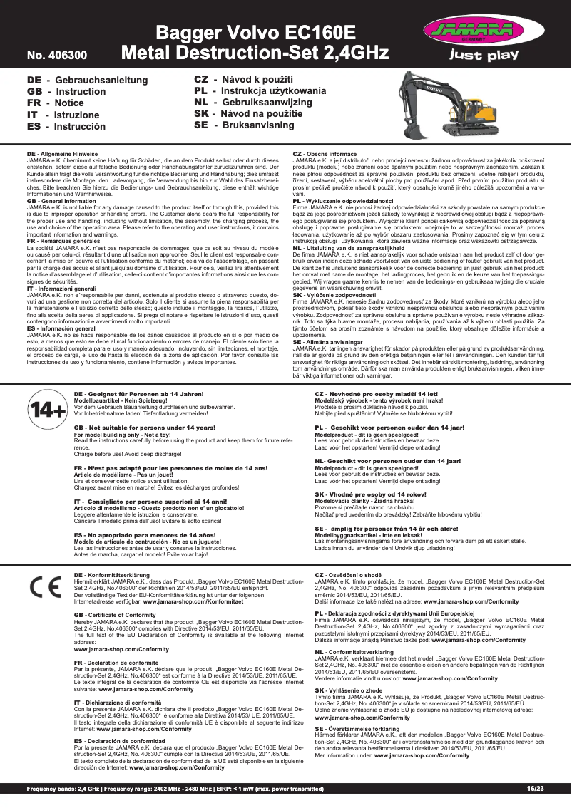 Page n°1 - Manuel utilisateur Jamara 406300