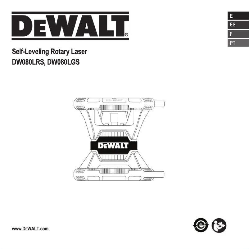 Page 1 de la notice Manuel utilisateur DeWalt DW080LGS