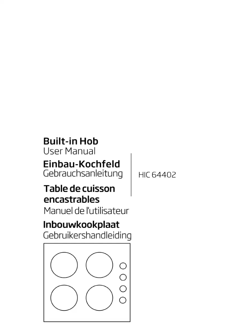 Page n°1 - Manuel utilisateur Beko HIC 64402