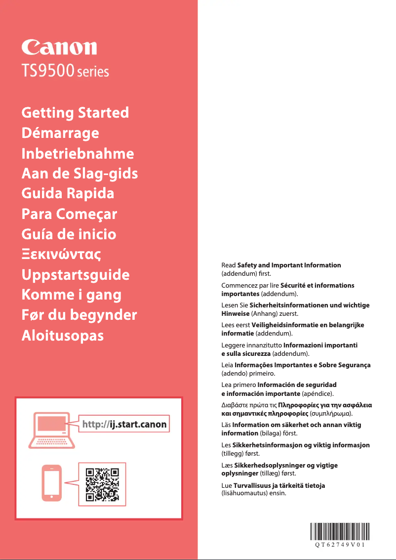 Page n°1 - Manuel utilisateur Canon PIXMA TS9541C