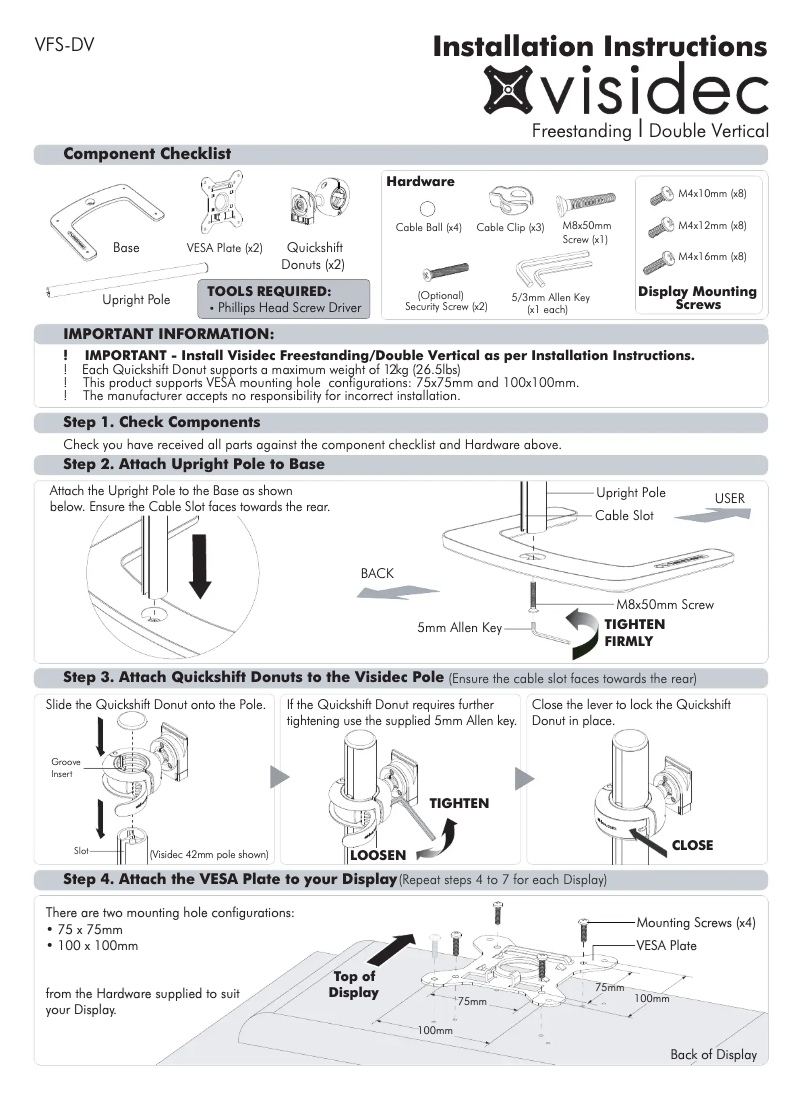Page n°1 - Manuel utilisateur Atdec VFS-DV