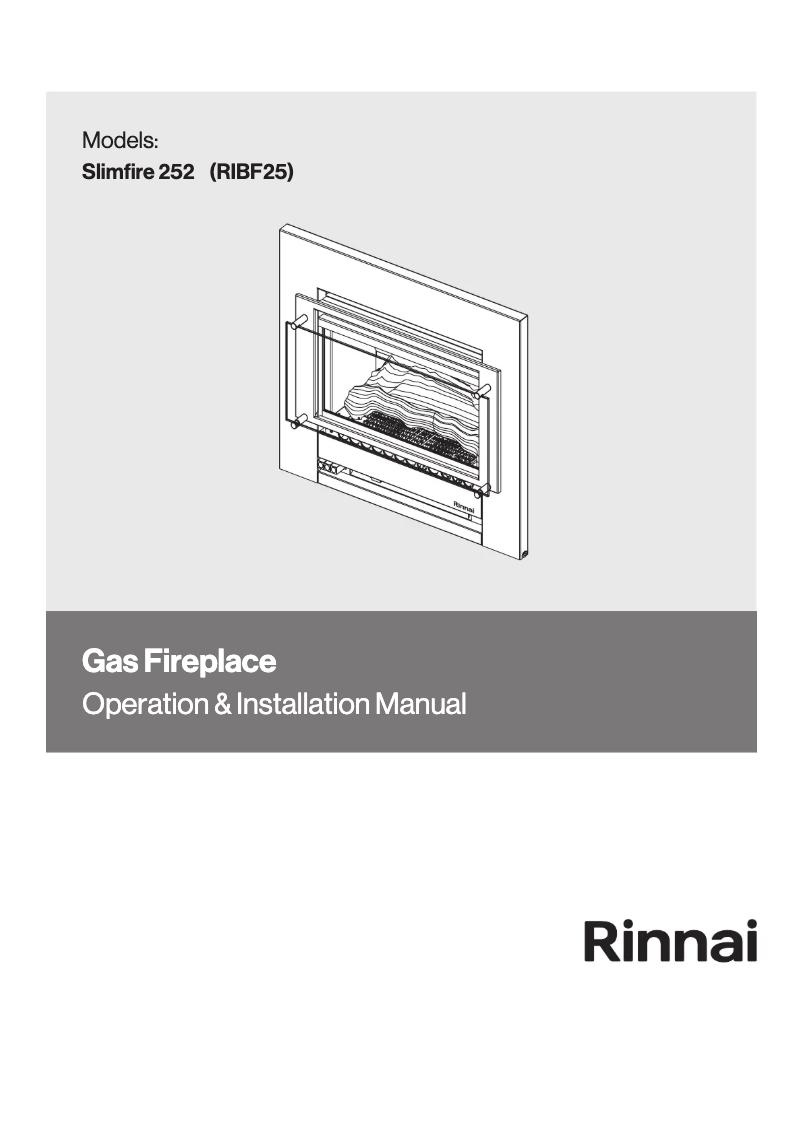Page n°1 - Manuel utilisateur Rinnai Slimfire 252