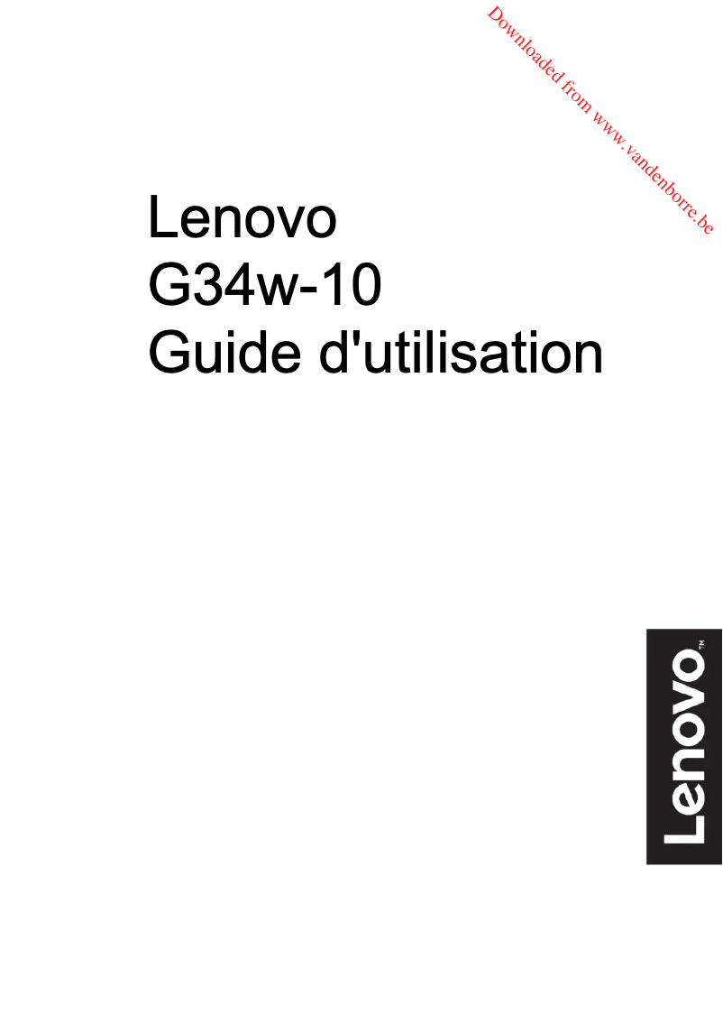 Page 1 de la notice Manuel utilisateur Lenovo G34w-10