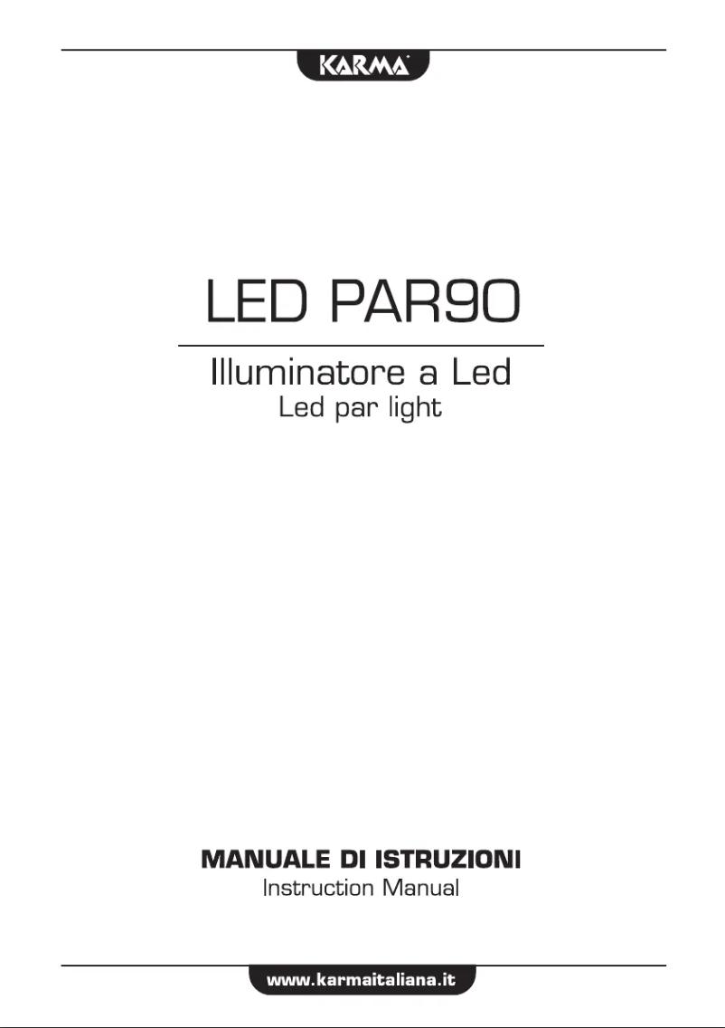 Page n°1 - Manuel utilisateur Karma LED PAR90