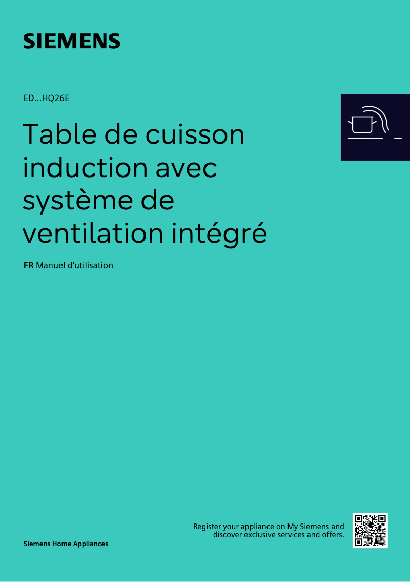 Page 1 de la notice Manuel utilisateur Siemens ED877HQ26E