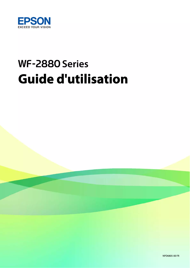 Page n°1 - Manuel utilisateur Epson Workforce WF-2880DWF