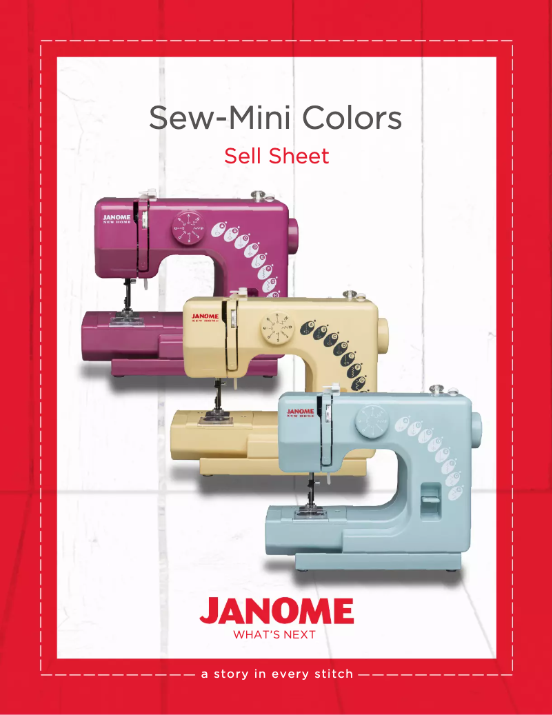Image de la première page du manuel de l'appareil Sew-Mini Colors