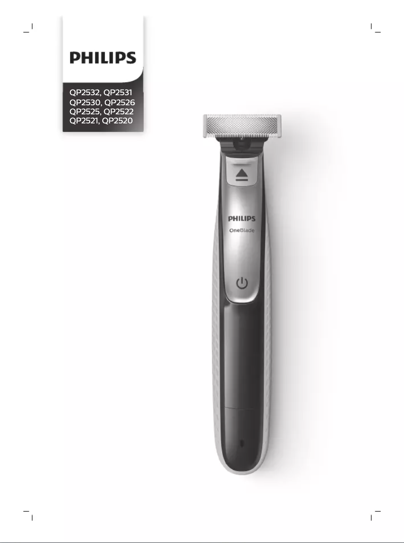 Page n°1 - Manuel utilisateur Philips OneBlade QP2525