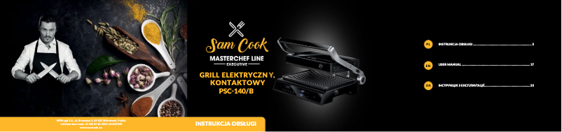 Page 1 de la notice Manuel utilisateur Sam Cook PSC-140/B