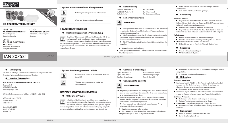 Página 1 del manual Manual de usuario Ultimate Speed IAN 292251