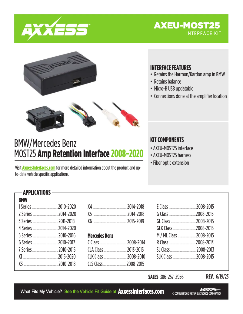 Página 1 del manual Ficha técnica AXESS AXEU-MOST25