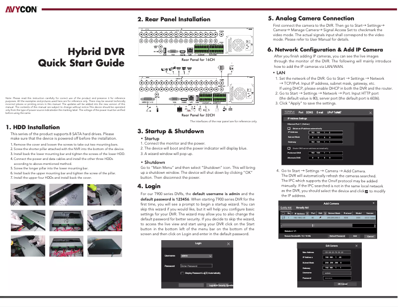 Page n°1 - Manuel utilisateur Avycon AVR-T932A