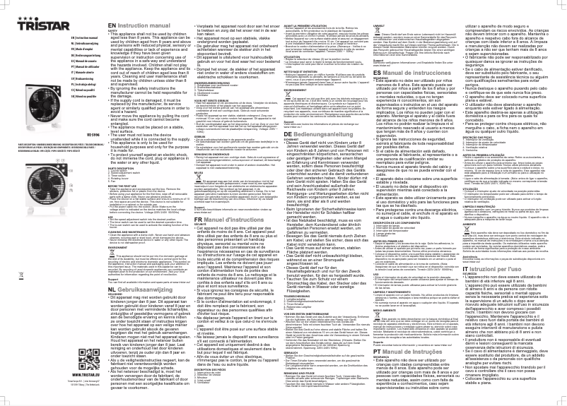 Page 1 of the manual User Manual TriStar VE-5996