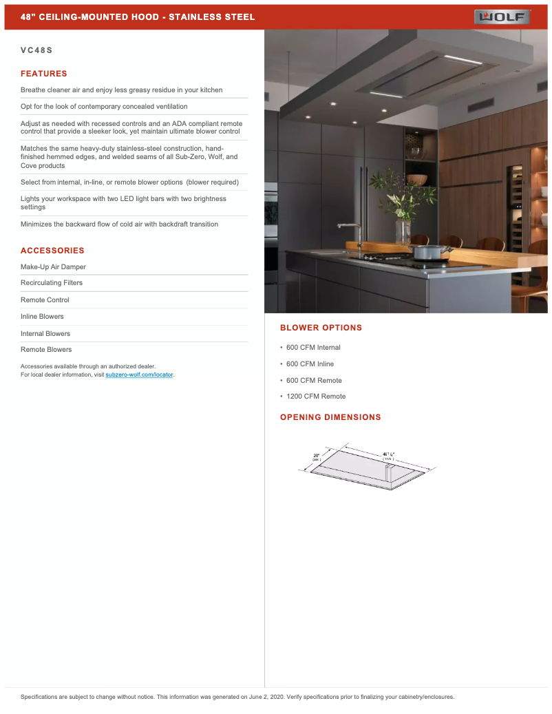 Page n°1 - Manuel utilisateur Wolf VC48S