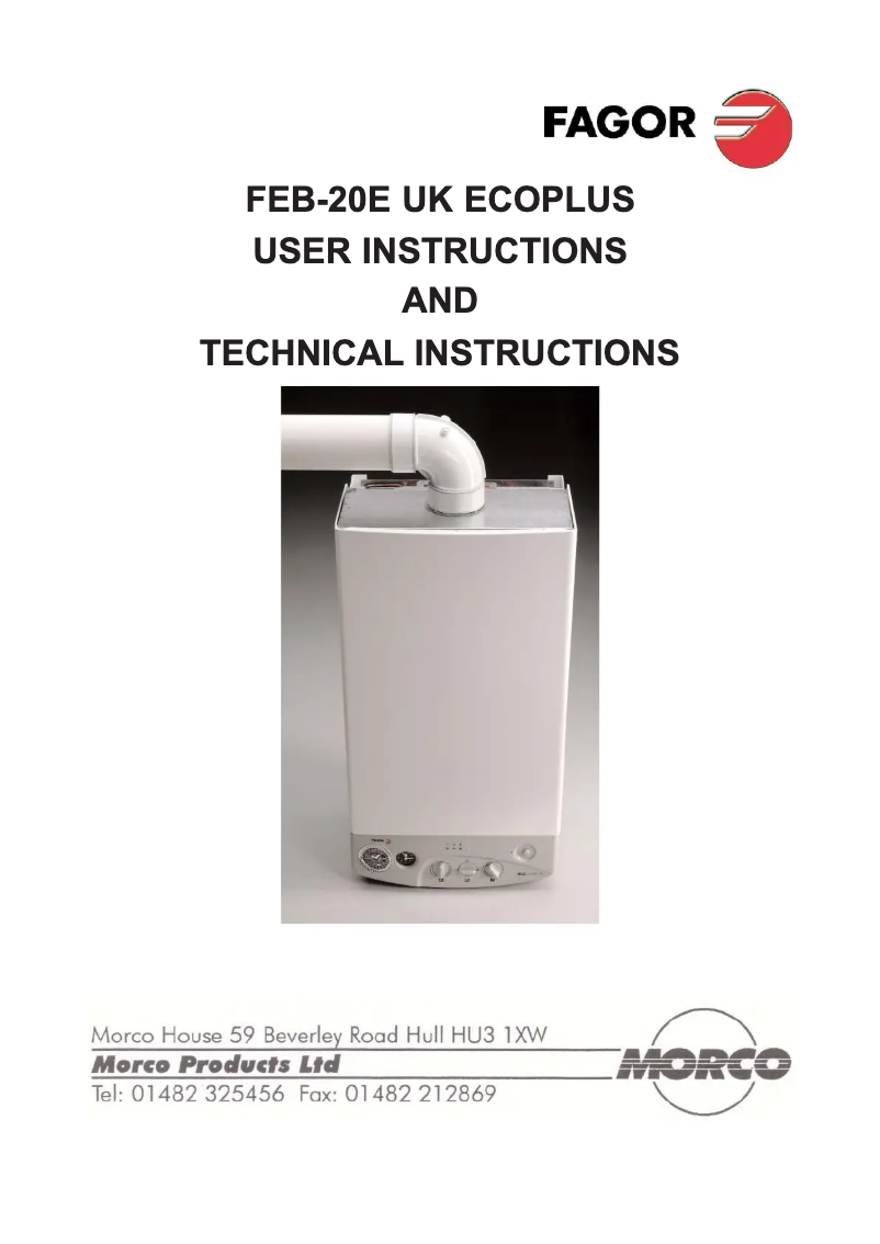 Page 1 de la notice Manuel utilisateur Fagor FEB-20E